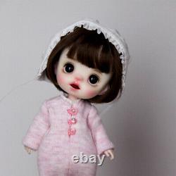 1/12 BJD Doll 15cm Ball Jointed Dolls Girl Pink Clothes Outfits Full Set Toy DIY