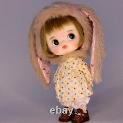 1/12 BJD Doll Cute Mini Doll Toy with Handmade Full Set Clothes Moveable Eyes