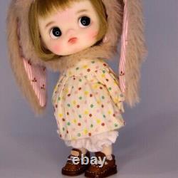 1/12 BJD Doll Cute Mini Doll Toy with Handmade Full Set Clothes Moveable Eyes