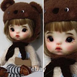 1/12 BJD Doll Full Set Toy including Mini Doll and Doll's Clothes Face Makeup