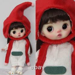 1/12 BJD Doll Mini Cute Toy Full Set Outfits Moveable Black Eyeblls Face Makeup