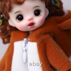 1/12 BJD Doll Resin Head with Clothes Wigs Eyes Removable Full Set Toy for Kids