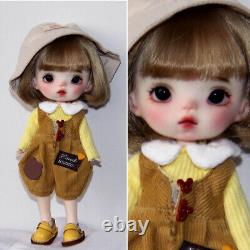 1/12 BJD Toy Mini Cute Girl Doll Handpainted Makeup with Full Set Doll Clothes