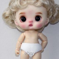 1/12 Resin BJD Doll Cute Girl Handmade Full Set DIY Toy Moveable Black Eyeballs