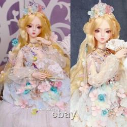 1/3 62cm Bjd Doll Ball Jointed Dolls Girl Clothes Shoes Full Set Makeup Gift Toy