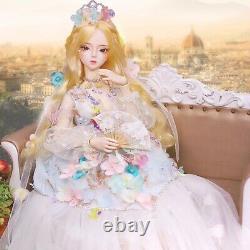 1/3 62cm Bjd Doll Ball Jointed Dolls Girl Clothes Shoes Full Set Makeup Gift Toy