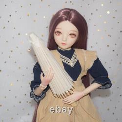 1/3 BJD 24 Girl Doll Toy Full Set Including Doll Outfit Accessories Face Makeup