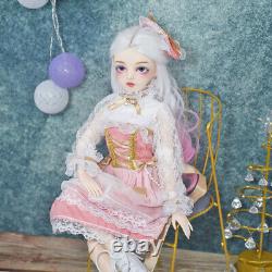 1/3 BJD 24inch Girl Doll Handpainted Makeup Handmade Outfits Full Set Kids Toy