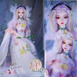 1/3 BJD 62cm Pretty Girl Doll Handpainted Face Makeup Full Set Outfits Kids Toys