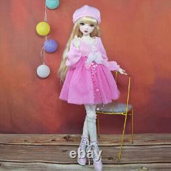 1/3 BJD Doll 22 in Height Girl Doll Fashion Dress Hat Socks Shoes Full Set Toy