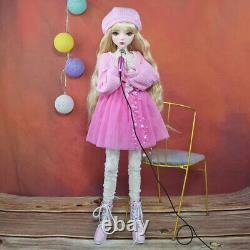 1/3 BJD Doll 22 in Height Girl Doll Fashion Dress Hat Socks Shoes Full Set Toy