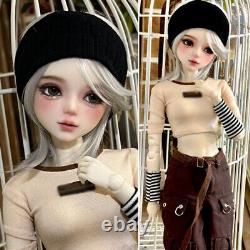 1/3 BJD Doll 22 inch Girl Upgrade Face Makeup Fashion Clothes Suit Full Set Toy