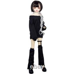 1/3 BJD Doll 22 inch Height Girl Doll Removable Sweater Shoes Wigs Full Set Toy