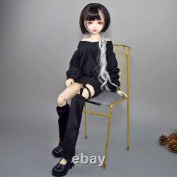 1/3 BJD Doll 22 inch Height Girl Doll Removable Sweater Shoes Wigs Full Set Toy