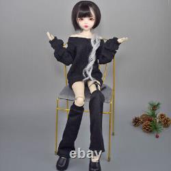 1/3 BJD Doll 22 inch Height Girl Doll Removable Sweater Shoes Wigs Full Set Toy