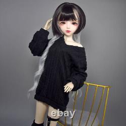 1/3 BJD Doll 22 inch Height Girl Doll Removable Sweater Shoes Wigs Full Set Toy