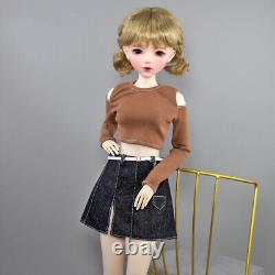 1/3 BJD Doll 22 inch Large Girl Doll with Clothes Skirt Shoes Wigs Full Set Toy