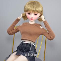 1/3 BJD Doll 22 inch Large Girl Doll with Clothes Skirt Shoes Wigs Full Set Toy