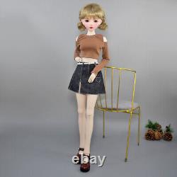 1/3 BJD Doll 22 inch Large Girl Doll with Clothes Skirt Shoes Wigs Full Set Toy