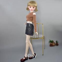 1/3 BJD Doll 22 inch Large Girl Doll with Clothes Skirt Shoes Wigs Full Set Toy