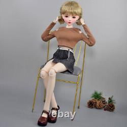 1/3 BJD Doll 22 inch Large Girl Doll with Clothes Skirt Shoes Wigs Full Set Toy