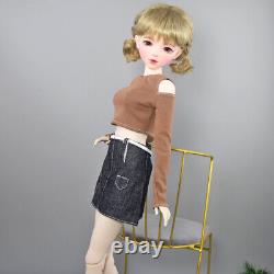 1/3 BJD Doll 22 inch Large Girl Doll with Clothes Skirt Shoes Wigs Full Set Toy