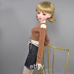 1/3 BJD Doll 22 inch Large Girl Doll with Clothes Skirt Shoes Wigs Full Set Toy