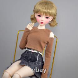 1/3 BJD Doll 22 inch Large Girl Doll with Clothes Skirt Shoes Wigs Full Set Toy