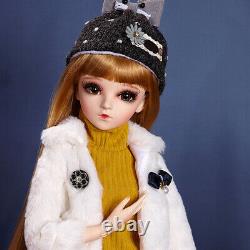 1/3 BJD Doll 24 Girl Doll with Outfit Wigs Upgrade Makeup Eyes Full Set Toys