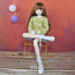 1/3 BJD Doll 24 in Height Girl Doll with Sweater Shoes Wigs Full Set Kids Toy