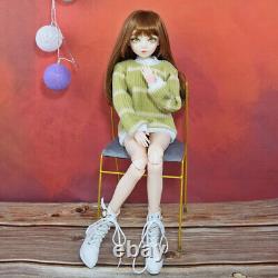 1/3 BJD Doll 24 in Height Girl Doll with Sweater Shoes Wigs Full Set Kids Toy