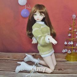 1/3 BJD Doll 24 in Height Girl Doll with Sweater Shoes Wigs Full Set Kids Toy