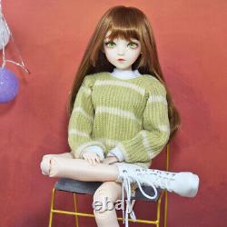 1/3 BJD Doll 24 in Height Girl Doll with Sweater Shoes Wigs Full Set Kids Toy