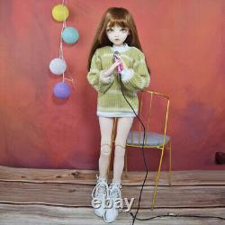 1/3 BJD Doll 24 in Height Girl Doll with Sweater Shoes Wigs Full Set Kids Toy