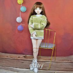 1/3 BJD Doll 24 in Height Girl Doll with Sweater Shoes Wigs Full Set Kids Toy