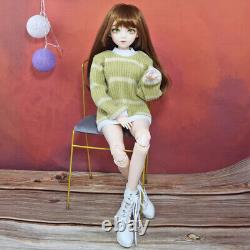 1/3 BJD Doll 24 in Height Girl Doll with Sweater Shoes Wigs Full Set Kids Toy