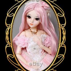 1/3 BJD Doll 24 inch Girl Doll Long Curly Wigs Clothes Shoe Outfits Full Set Toy