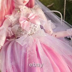 1/3 BJD Doll 24 inch Girl Doll with Dress Shoes Full Set Upgrade Makeup Kids Toy