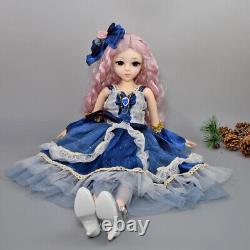 1/3 BJD Doll 24 inch Girl Doll with Face Makeup and Full Set Dress Outfits Toy