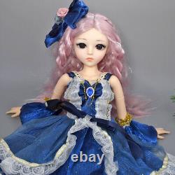 1/3 BJD Doll 24 inch Girl Doll with Face Makeup and Full Set Dress Outfits Toy