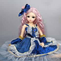 1/3 BJD Doll 24 inch Girl Doll with Face Makeup and Full Set Dress Outfits Toy