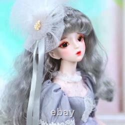 1/3 BJD Doll 34 Joints Body with Dress Shoes Free Upgrade Makeup Full Set Toy