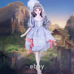 1/3 BJD Doll 34 Joints Body with Dress Shoes Free Upgrade Makeup Full Set Toy