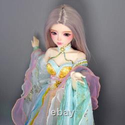 1/3 BJD Doll 56cm Height Body Handpainted Makeup Ancient Clothes Full Set Toy