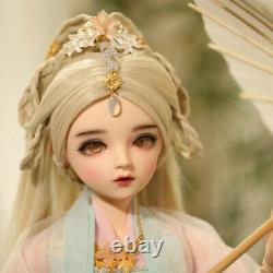 1/3 BJD Doll 60cm Ball Jointed Body with Ancient Dress Clothes Full Set Xmas Toy