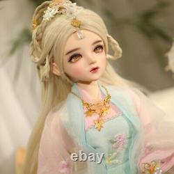 1/3 BJD Doll 60cm Ball Jointed Body with Ancient Dress Clothes Full Set Xmas Toy