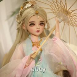 1/3 BJD Doll 60cm Ball Jointed Body with Ancient Dress Clothes Full Set Xmas Toy