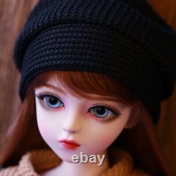 1/3 BJD Doll 60cm Girl Doll Blue Eyes Face Makeup Long Wigs Clothes FULL SET Toy