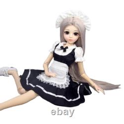 1/3 BJD Doll 60cm Height Girl Doll + Removable Clothes Shoes Wigs Full Set Toy