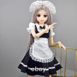 1/3 BJD Doll 60cm Height Girl Doll + Removable Clothes Shoes Wigs Full Set Toy